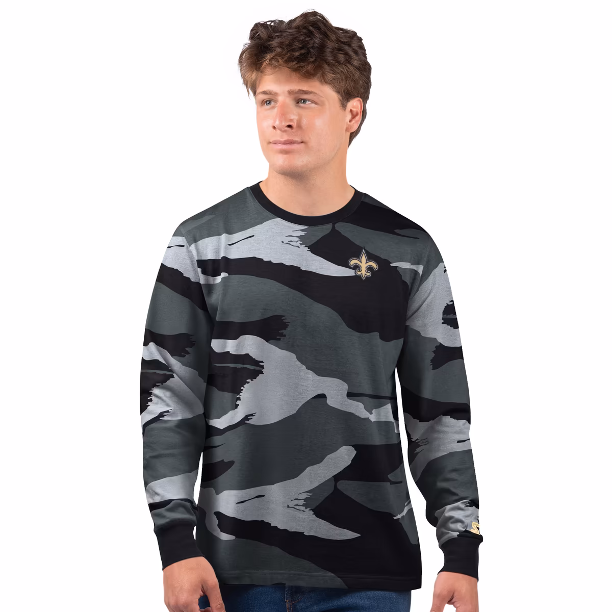Men's Starter Gray New Orleans Saints Thursday Night Gridiron Long Sleeve T-Shirt 9 Men's Starter Gray New Orleans Saints Thursday Night Gridiron Long Sleeve T-Shirt