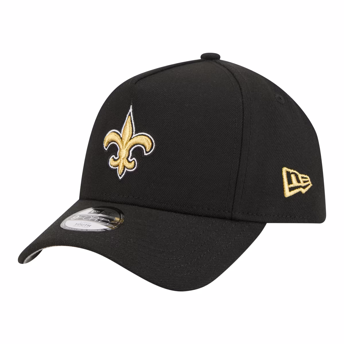 Youth New Era Black New Orleans Saints 9FORTY A-Frame Adjustable Hat 8 Youth New Era Black New Orleans Saints 9FORTY A-Frame Adjustable Hat