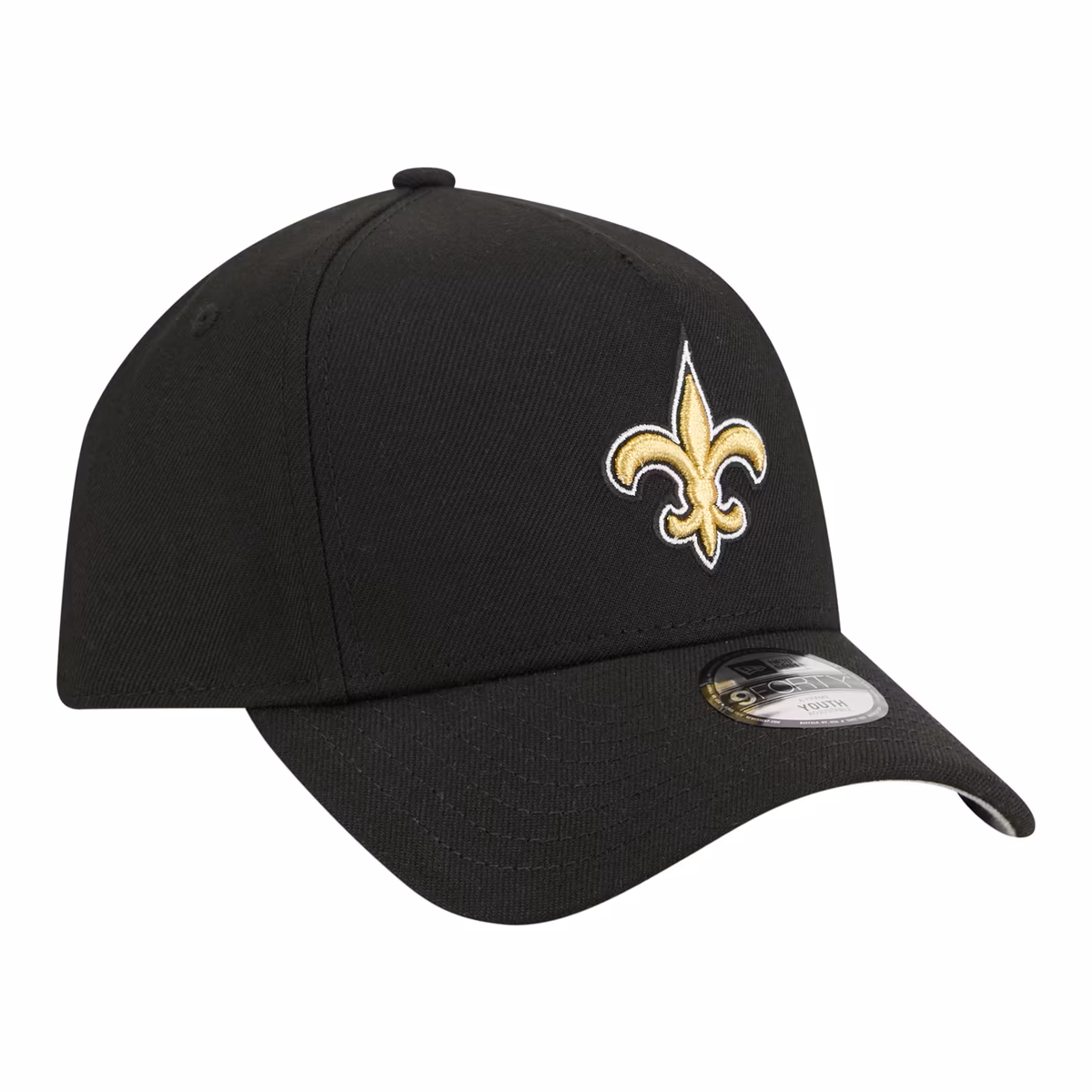 Youth New Era Black New Orleans Saints 9FORTY A-Frame Adjustable Hat 4 Youth New Era Black New Orleans Saints 9FORTY A-Frame Adjustable Hat