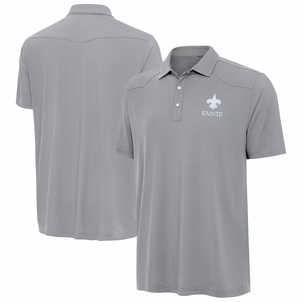 Men's Gray New Orleans Saints Western Performance Polo 4 Men's Gray New Orleans Saints Western Performance Polo
