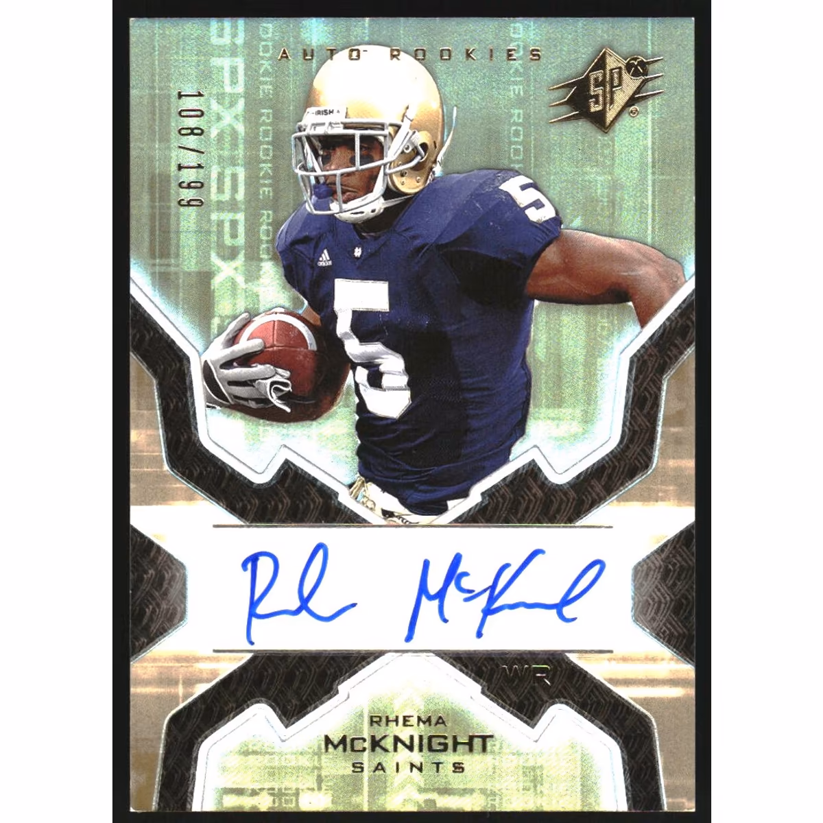 2007 SPx Gold Rookies #179 Rhema McKnight AU