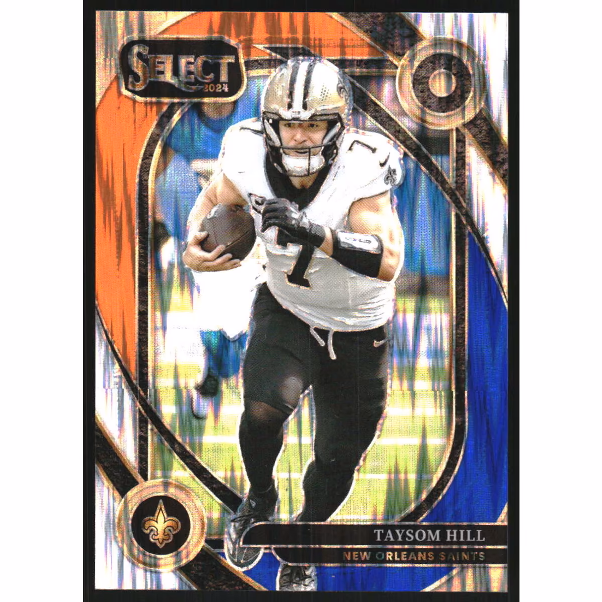2024 Select Prizm Blue and Orange Shock #295 Taysom Hill 8 2024 Select Prizm Blue and Orange Shock #295 Taysom Hill