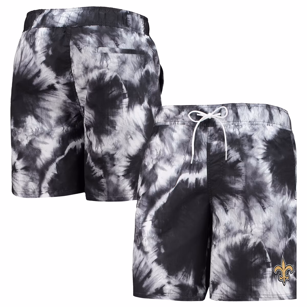 Men's G-III Sports by Carl Banks Black New Orleans Saints Splash Volley Swim Shorts 9 Men's G-III Sports by Carl Banks Black New Orleans Saints Splash Volley Swim Shorts
