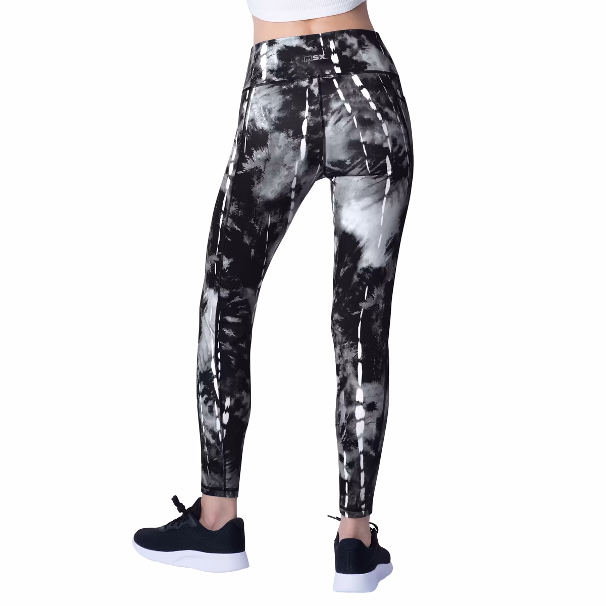 Women's MSX by Michael Strahan Black New Orleans Saints Serena Tie-Dye Leggings 3 Women's MSX by Michael Strahan Black New Orleans Saints Serena Tie-Dye Leggings