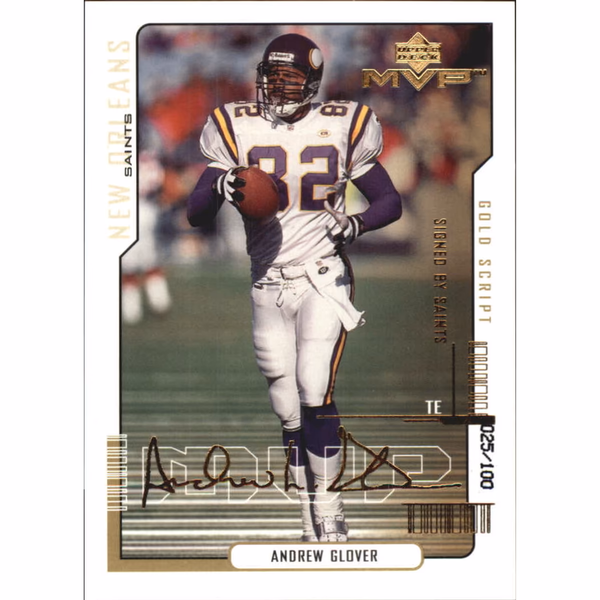 2000 Upper Deck MVP Gold Script #107 Andrew Glover