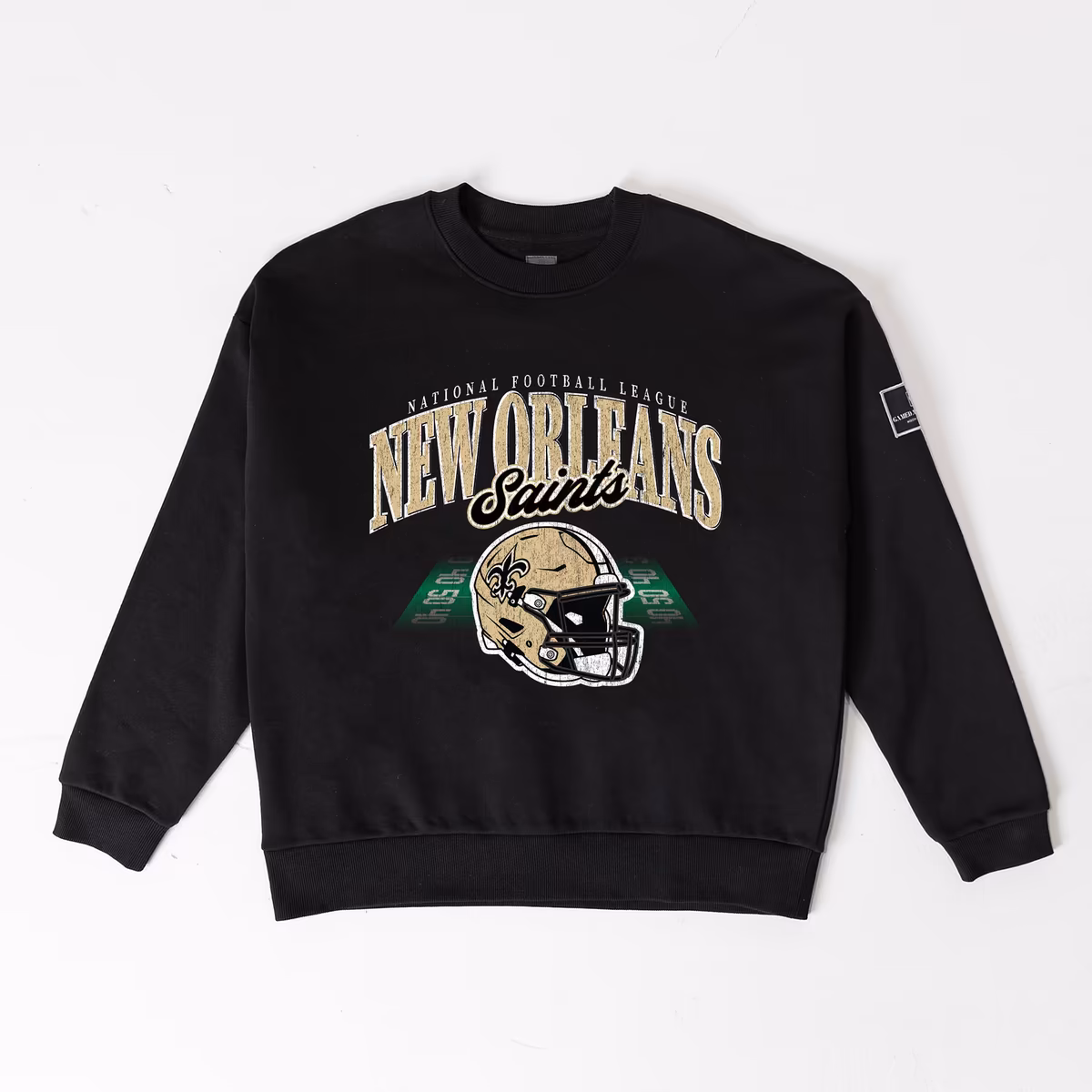 Women's Gameday Couture Black New Orleans Saints Field Focus Black Label Premium Drop Shoulder Sweatshirt 6 Women's Gameday Couture Black New Orleans Saints Field Focus Black Label Premium Drop Shoulder Sweatshirt