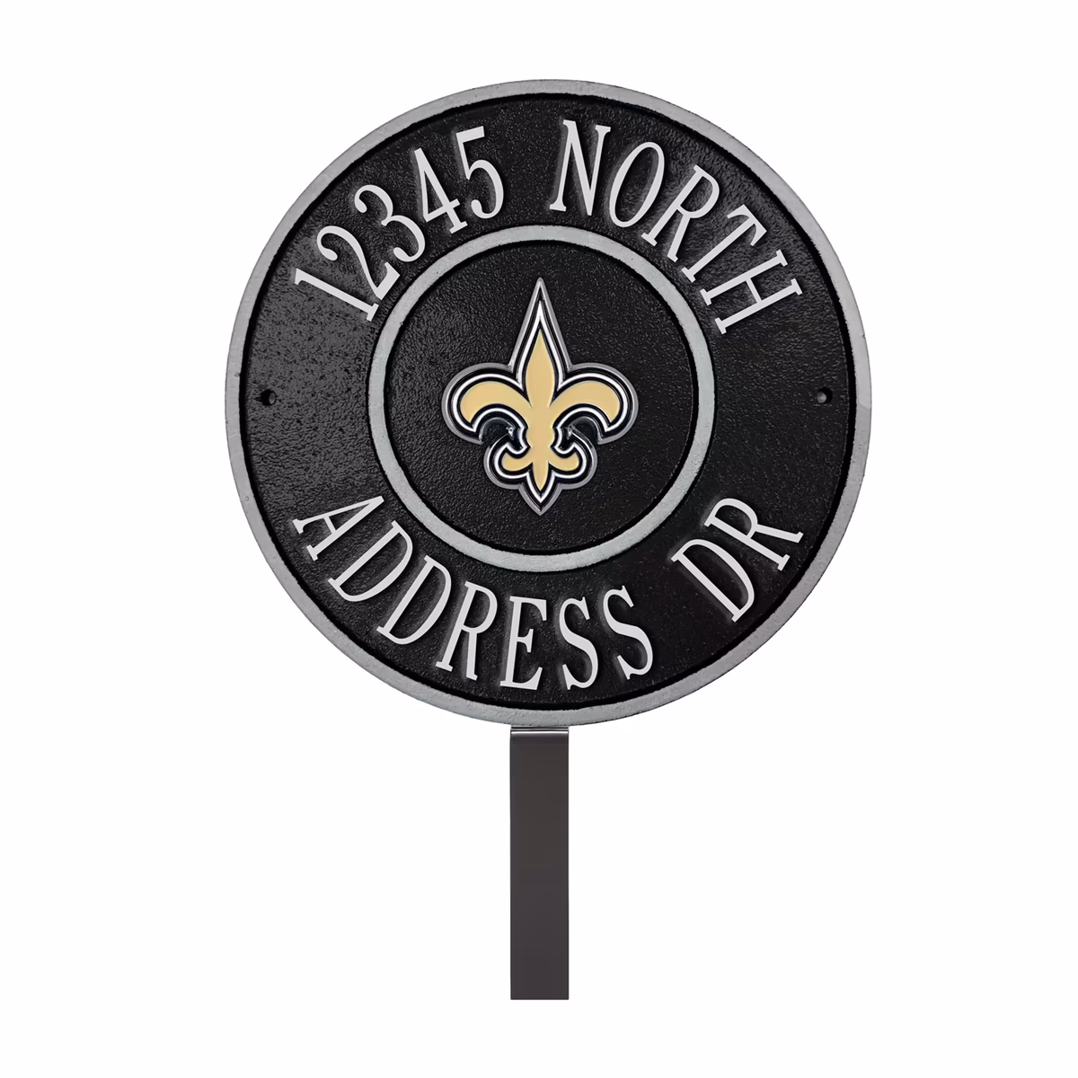 New Orleans Saints 9" Round Personalized Logo Address Plaque Sign