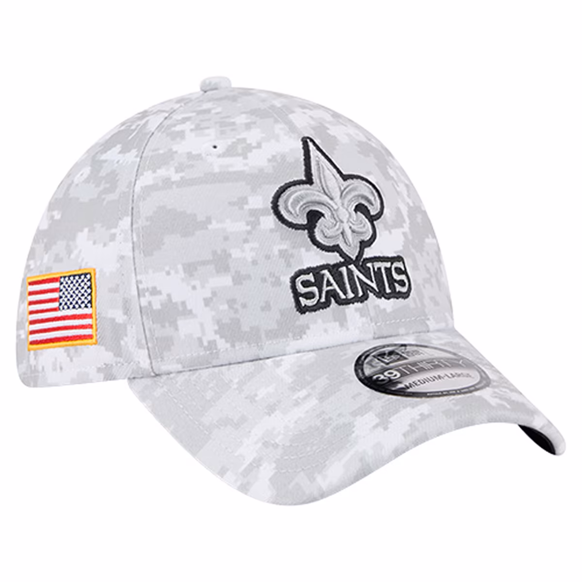 Men's New Era White New Orleans Saints 2025 Salute to Service Digital Camo Fan Pack 39THIRTY Flex Hat 1 Men's New Era White New Orleans Saints 2025 Salute to Service Digital Camo Fan Pack 39THIRTY Flex Hat