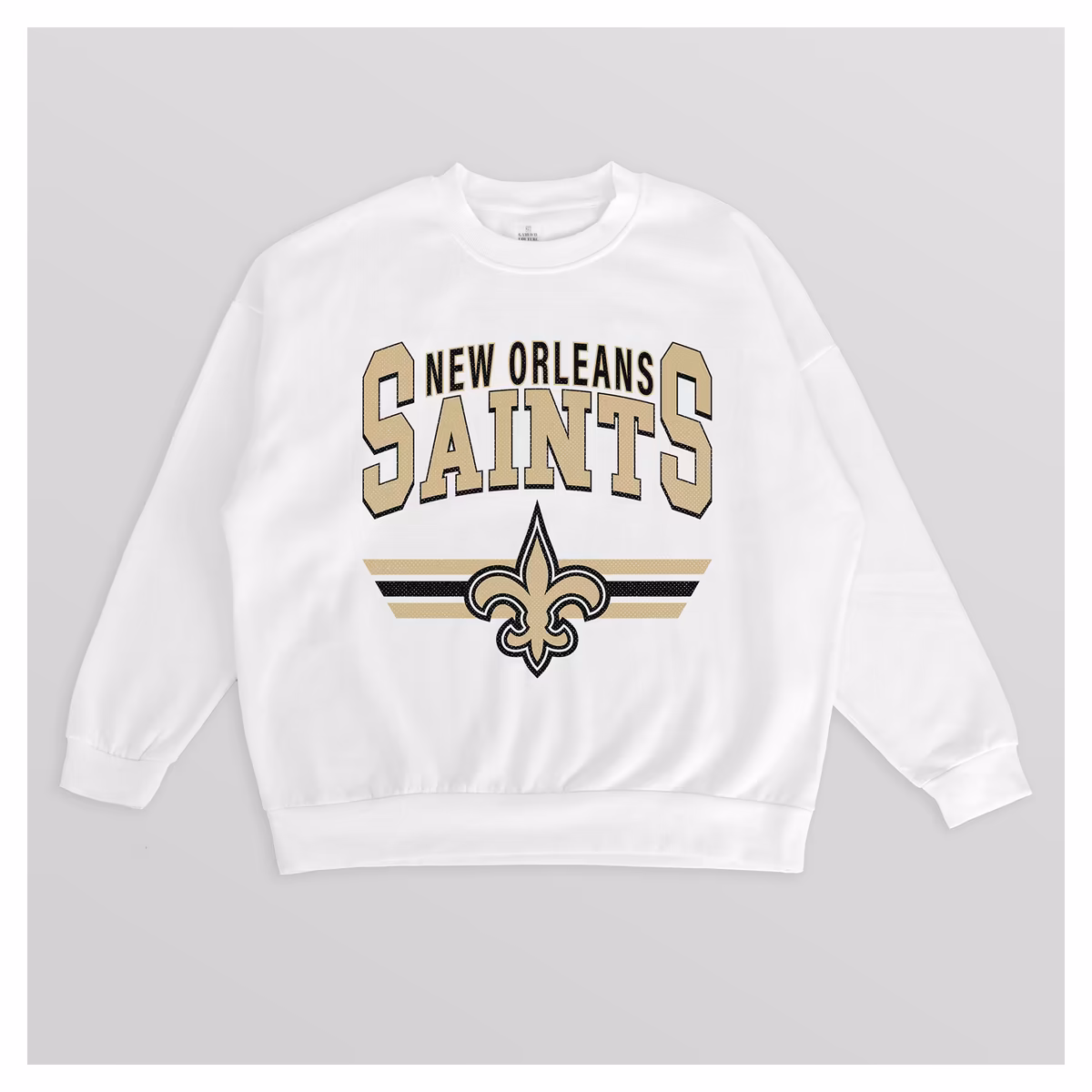 Women's Gameday Couture White New Orleans Saints Swift Strike Premium Oversized Fleece Pullover Sweatshirt 5 Women's Gameday Couture White New Orleans Saints Swift Strike Premium Oversized Fleece Pullover Sweatshirt