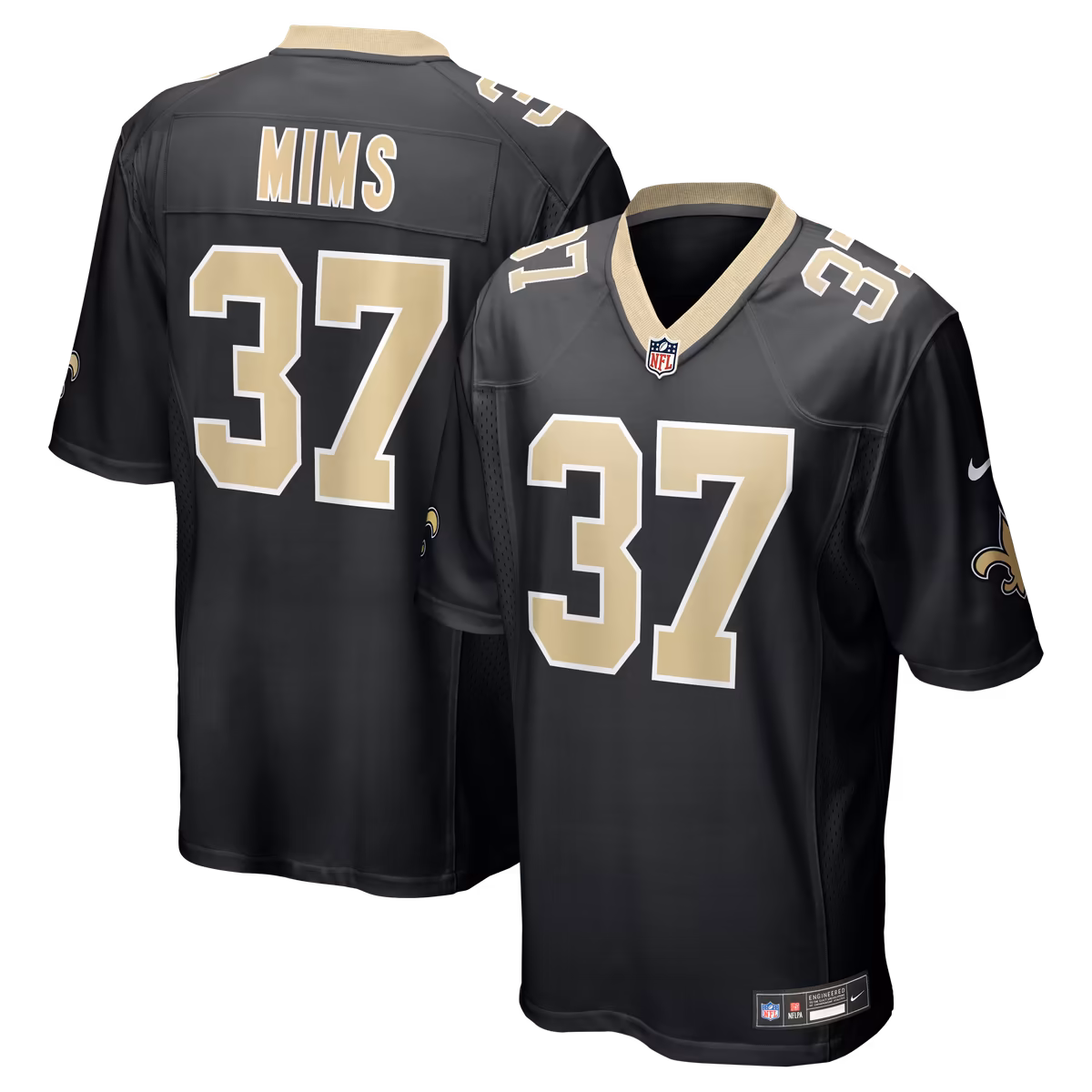 Men's Nike Jordan Mims Black New Orleans Saints Team Game Jersey 10 Men's Nike Jordan Mims Black New Orleans Saints Team Game Jersey