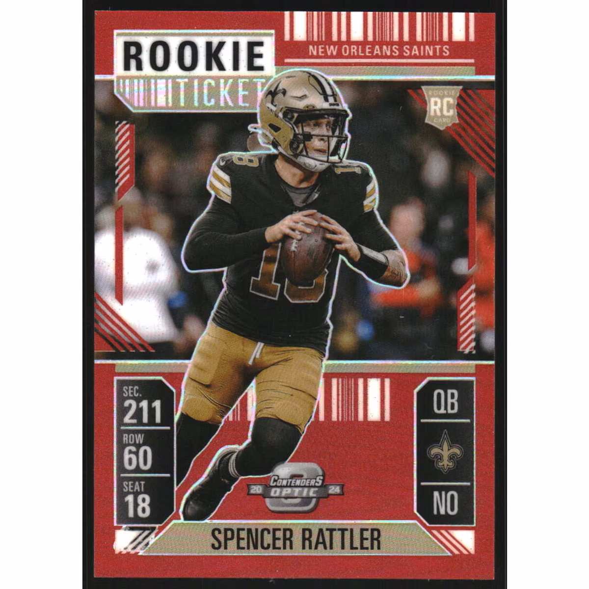 2024 Panini Contenders Optic Red #95 Spencer Rattler