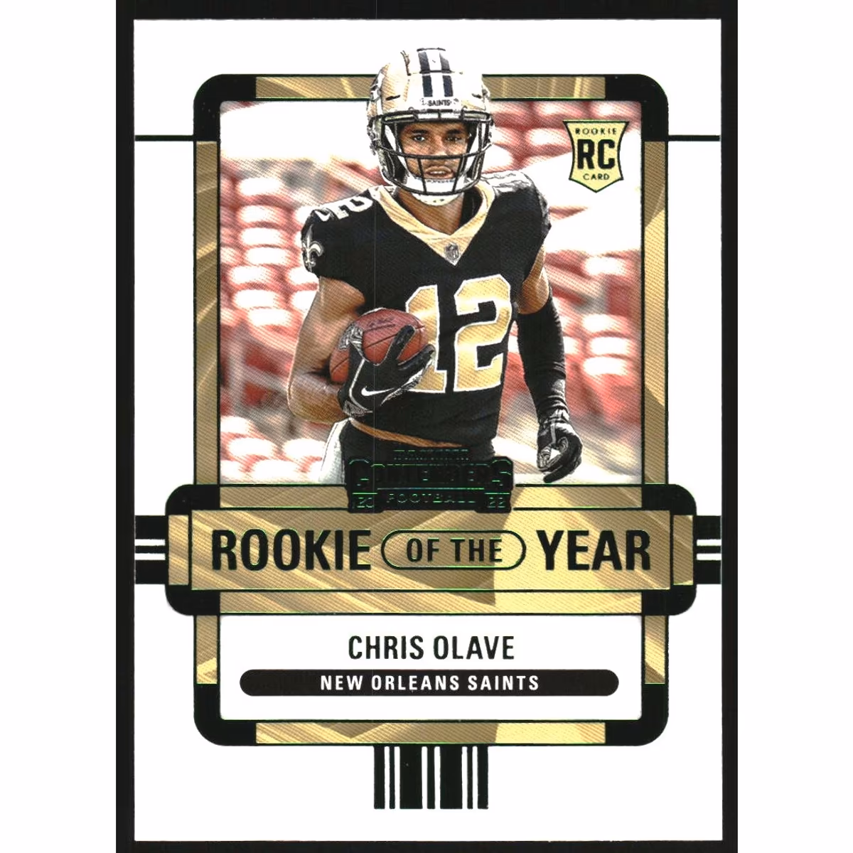 2022 Panini Contenders Rookie of the Year Contenders Emerald #5 Chris Olave