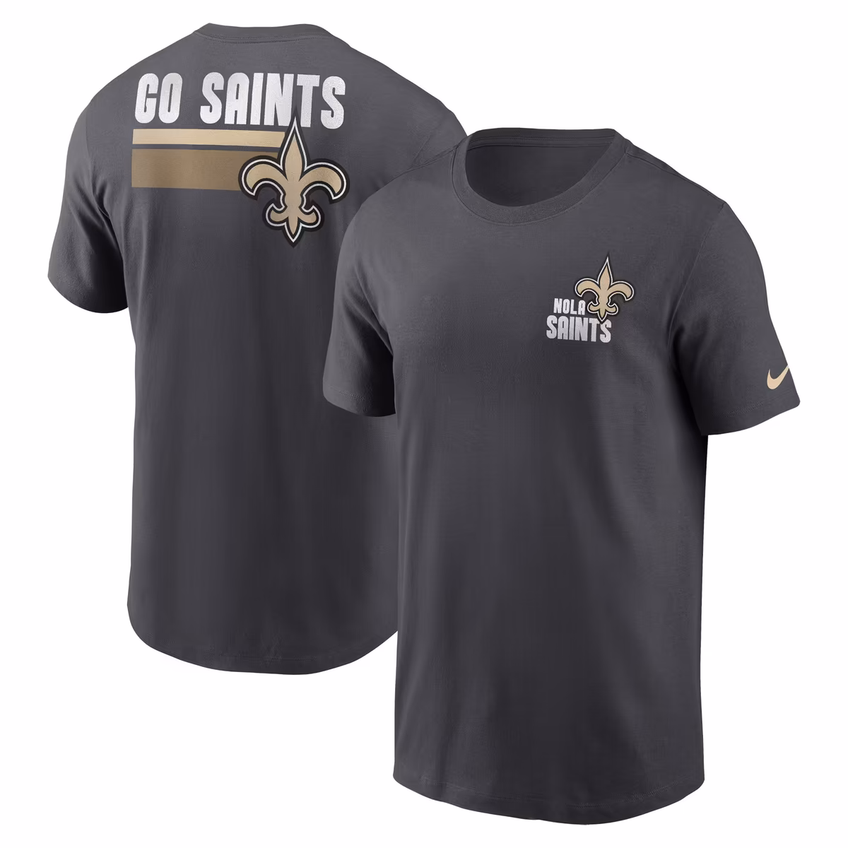 Men's Nike Anthracite New Orleans Saints Blitz Essential T-Shirt 3 Men's Nike Anthracite New Orleans Saints Blitz Essential T-Shirt