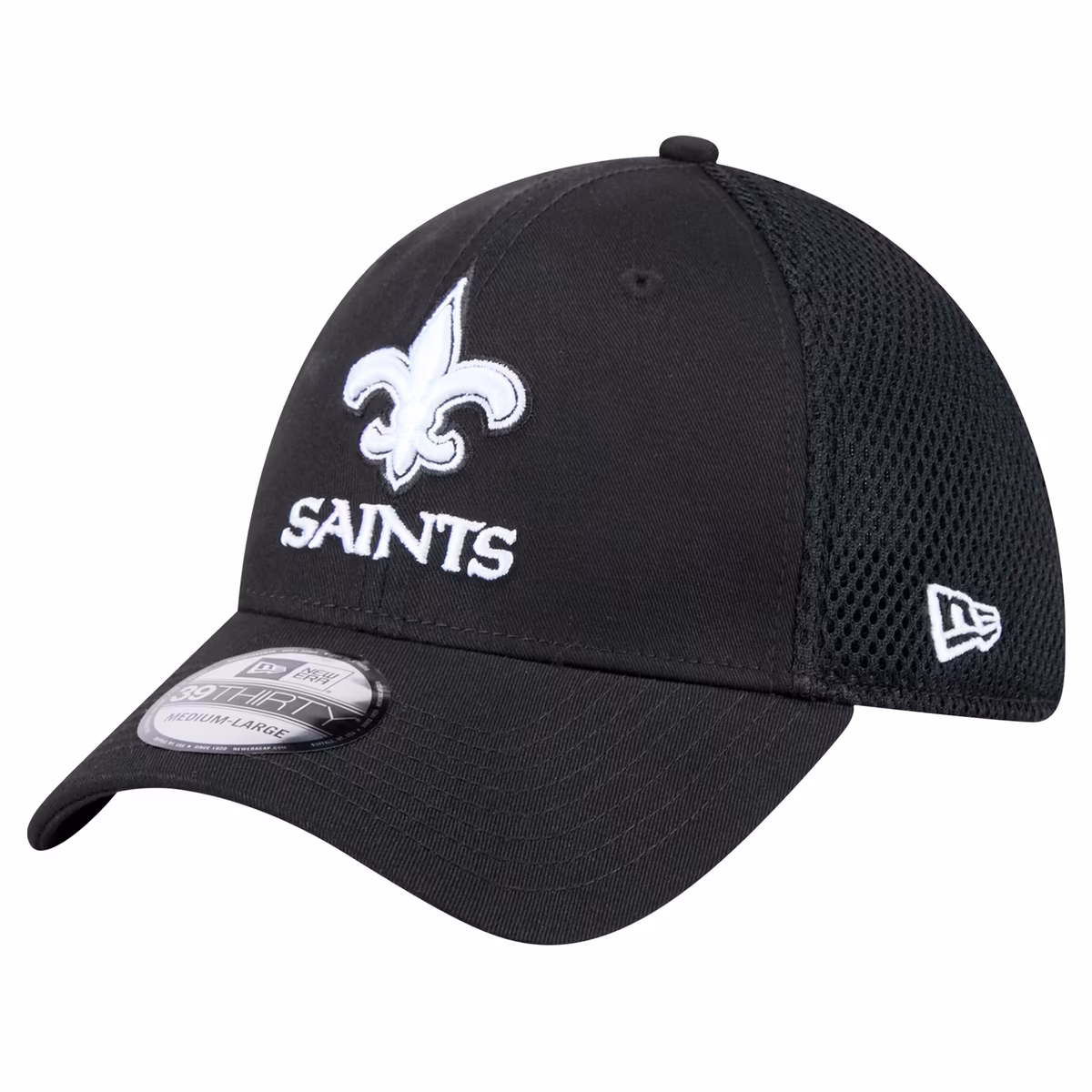 Men's New Era Black New Orleans Saints Main Neo 39THIRTY Flex Hat 2 Men's New Era Black New Orleans Saints Main Neo 39THIRTY Flex Hat