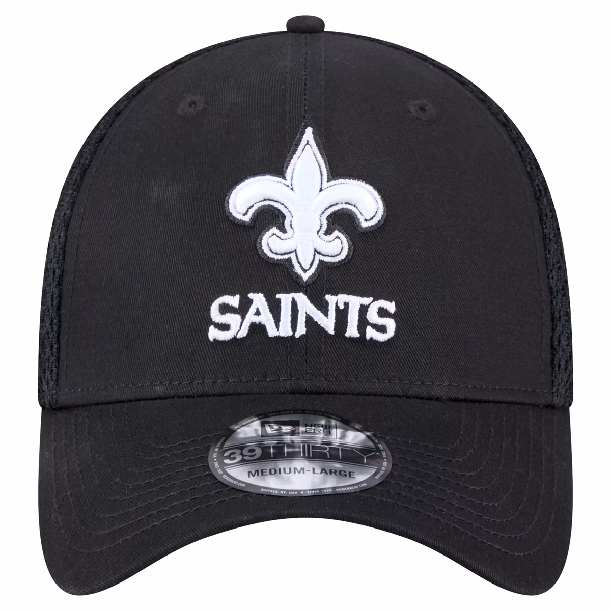 Men's New Era Black New Orleans Saints Main Neo 39THIRTY Flex Hat 3 Men's New Era Black New Orleans Saints Main Neo 39THIRTY Flex Hat