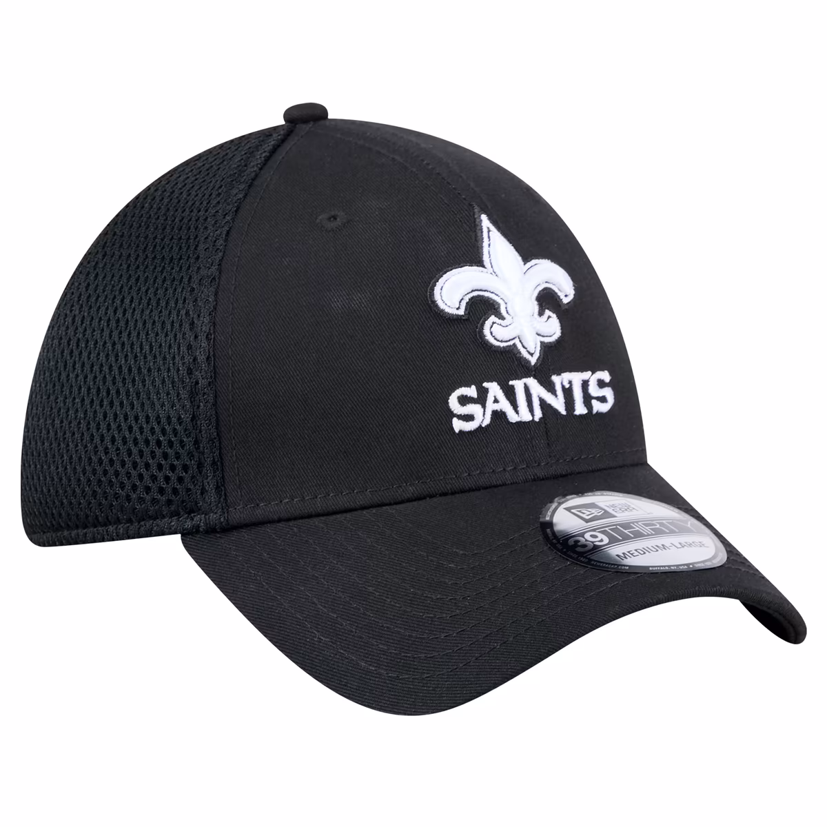Men's New Era Black New Orleans Saints Main Neo 39THIRTY Flex Hat 4 Men's New Era Black New Orleans Saints Main Neo 39THIRTY Flex Hat