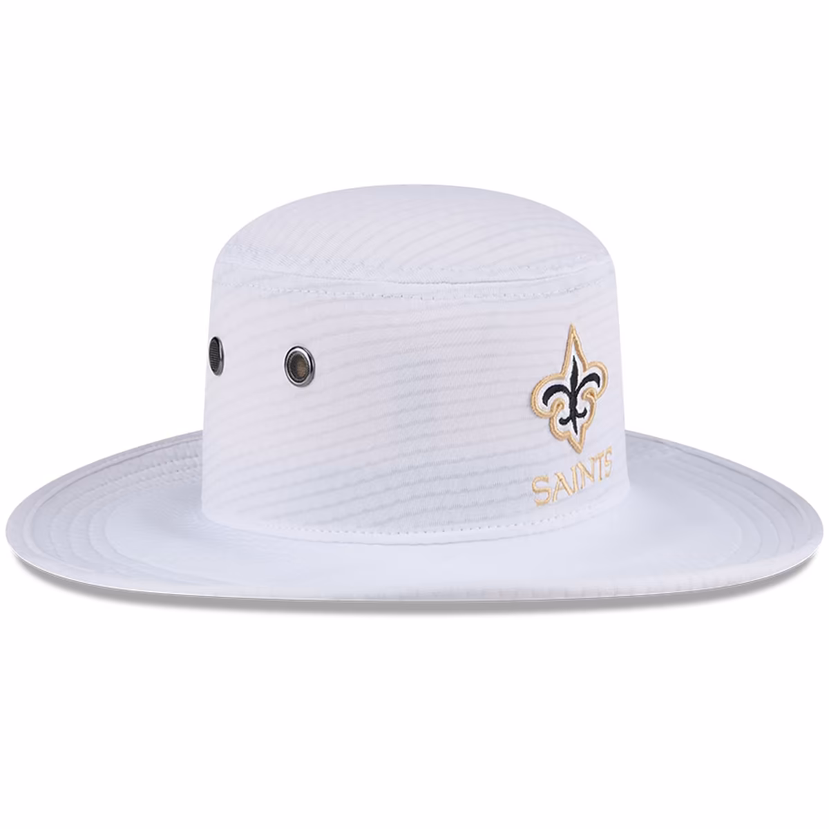 Men's New Era White New Orleans Saints 2024 NFL Training Camp Panama Bucket Hat 4 Men's New Era White New Orleans Saints 2024 NFL Training Camp Panama Bucket Hat