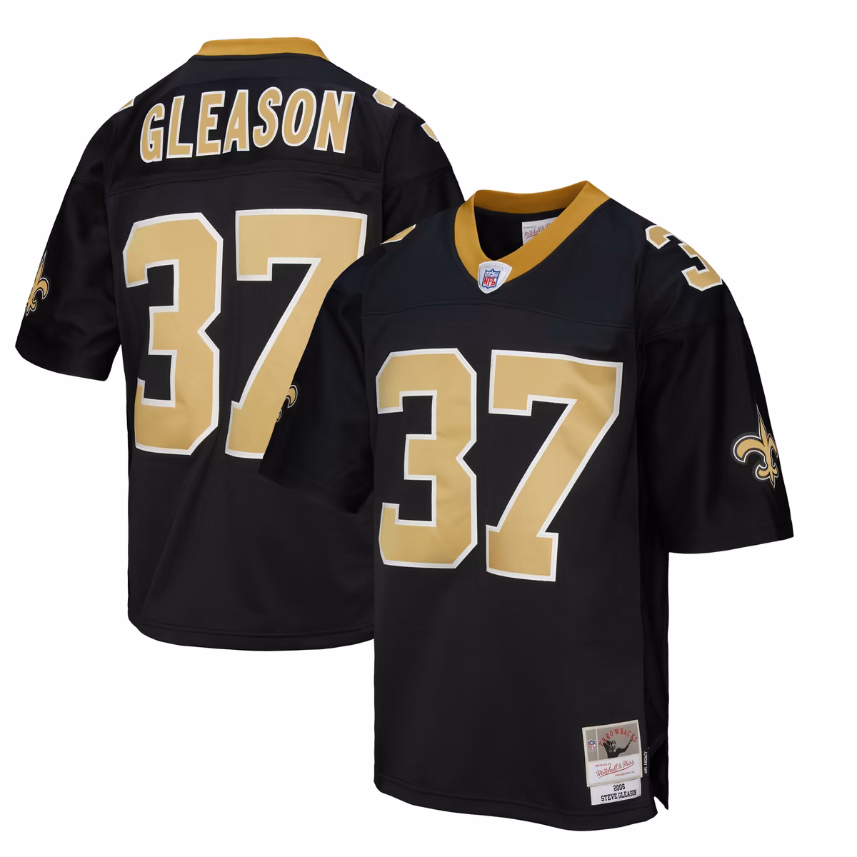 Men's Mitchell & Ness Steve Gleason Black New Orleans Saints Legacy Replica Jersey