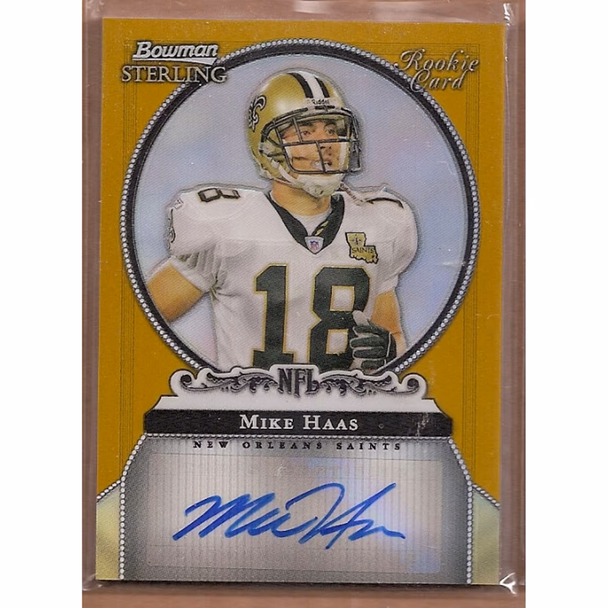 2006 Bowman Sterling Gold Rookie Autographs #MIH Mike Hass/900 9 2006 Bowman Sterling Gold Rookie Autographs #MIH Mike Hass/900