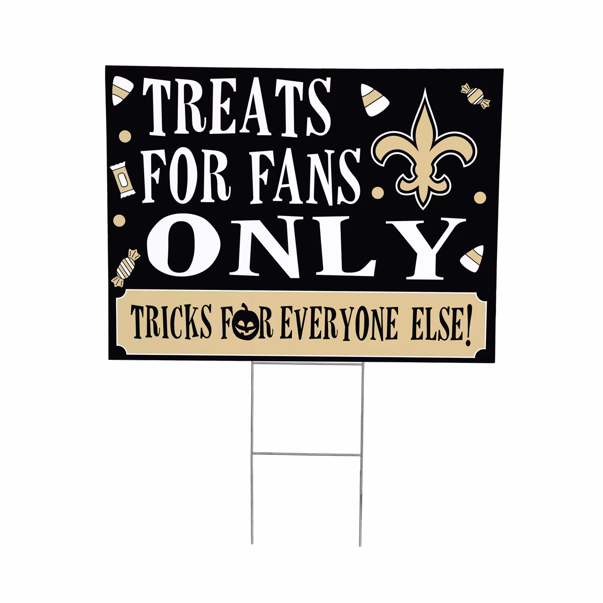 New Orleans Saints 18" x 24" Halloween Treats Outdoor Yard Sign 2 New Orleans Saints 18" x 24" Halloween Treats Outdoor Yard Sign