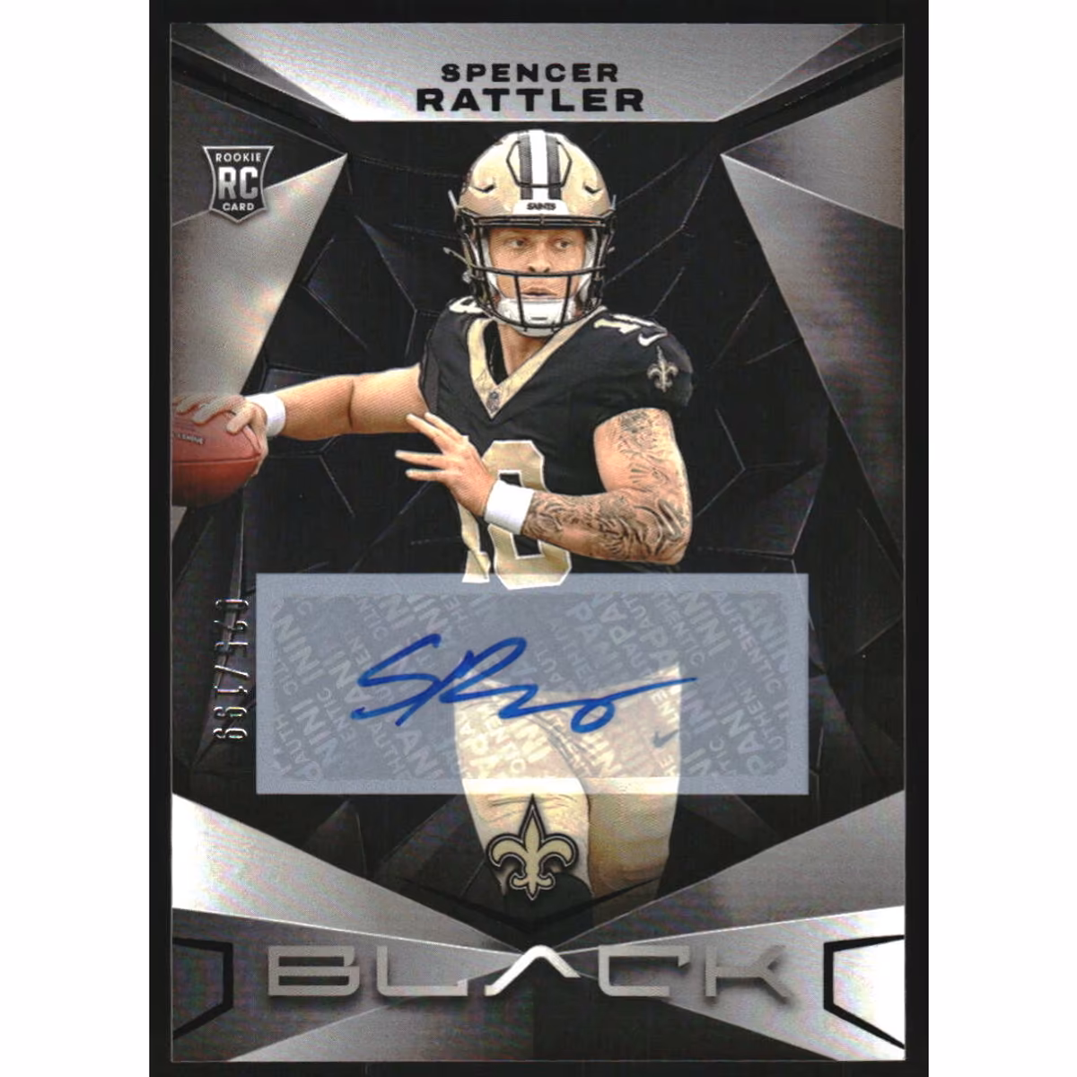 2024 Panini Black Rookies Autographs #188 Spencer Rattler