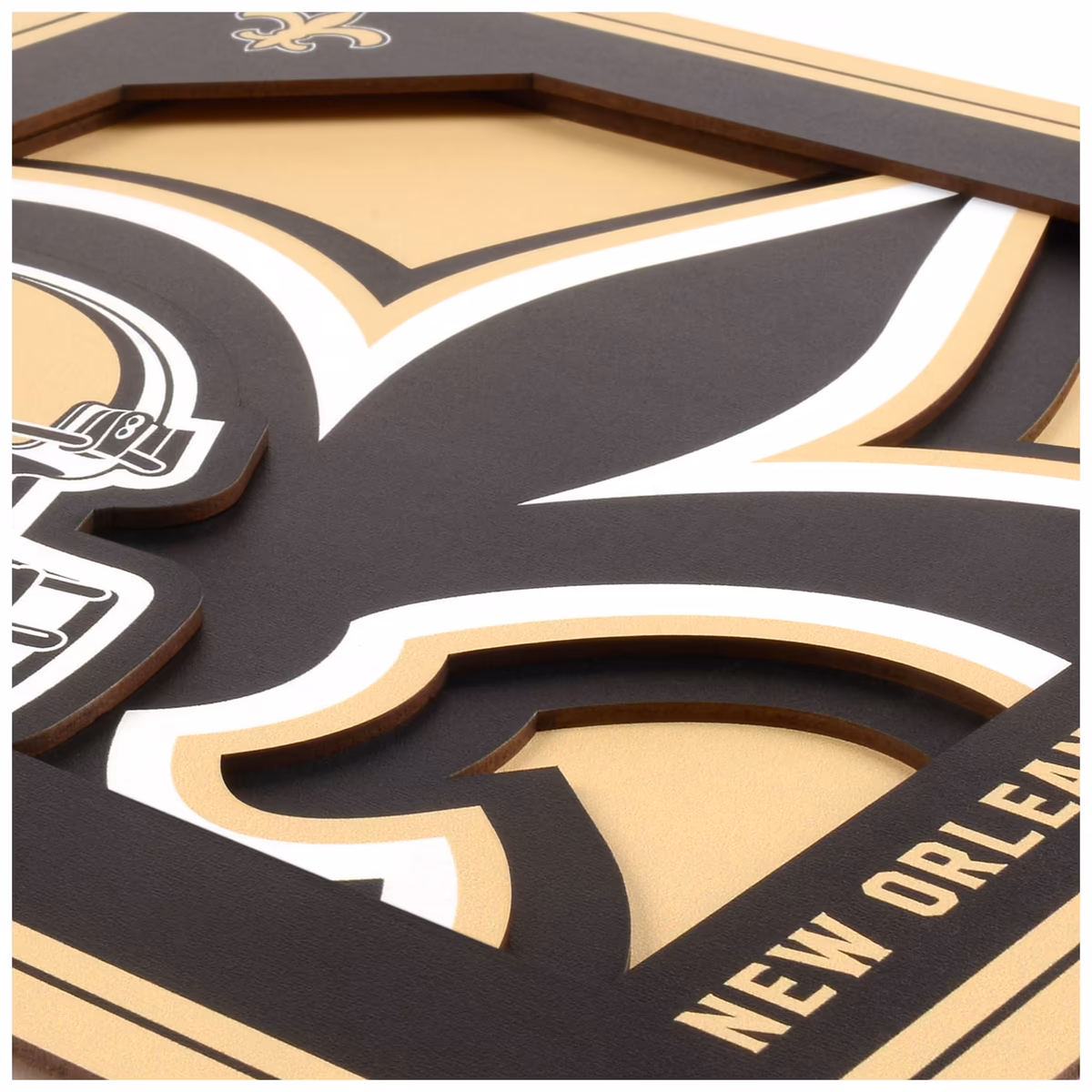 IDNA New Orleans Saints 12'' x 12'' 3D Logo Wall Art 3 IDNA New Orleans Saints 12'' x 12'' 3D Logo Wall Art