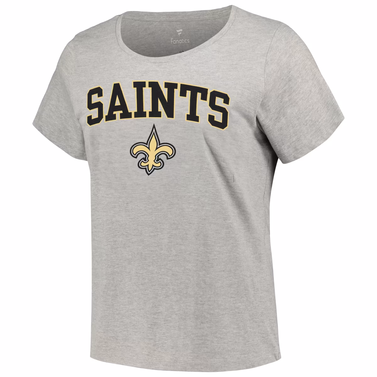 Women's Fanatics Heather Gray New Orleans Saints Plus Size Arch Over Logo T-Shirt 3 Women's Fanatics Heather Gray New Orleans Saints Plus Size Arch Over Logo T-Shirt
