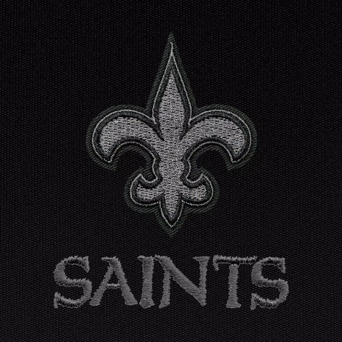 Men's Antigua Black New Orleans Saints Tonal Logo Victory Full-Zip Hoodie 3 Men's Antigua Black New Orleans Saints Tonal Logo Victory Full-Zip Hoodie