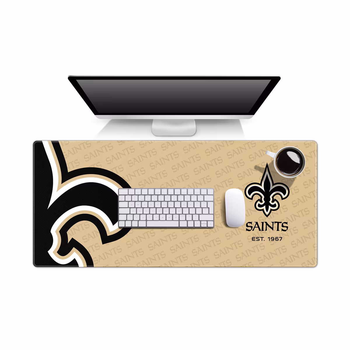 Fanpoint New Orleans Saints 15.7" x 35.4" Logo Series Desk Pad