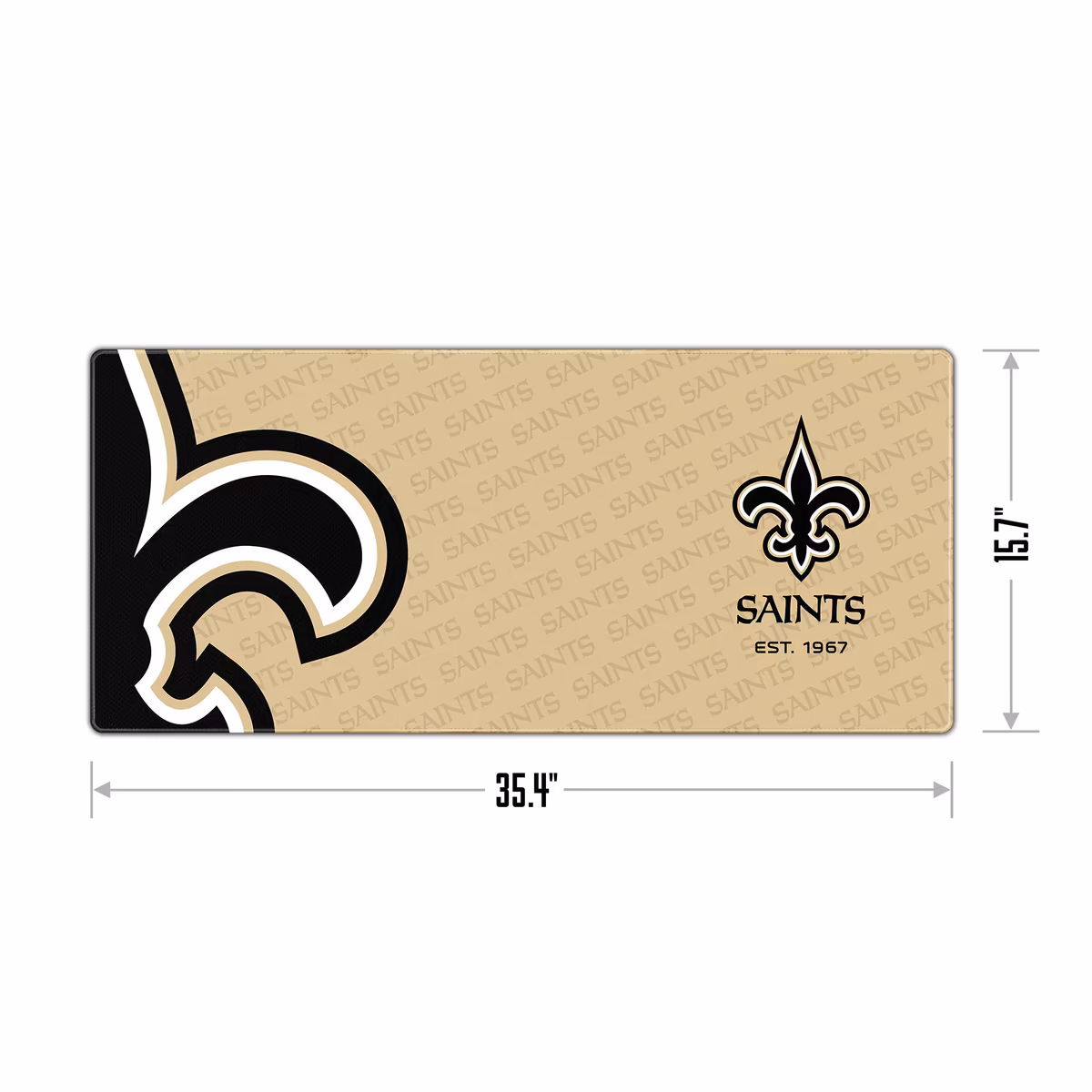 Fanpoint New Orleans Saints 15.7" x 35.4" Logo Series Desk Pad 3 Fanpoint New Orleans Saints 15.7" x 35.4" Logo Series Desk Pad