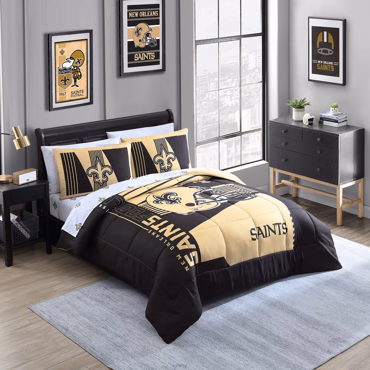 New Orleans Saints Full Size Bed In A Bag Set 1 New Orleans Saints Full Size Bed In A Bag Set