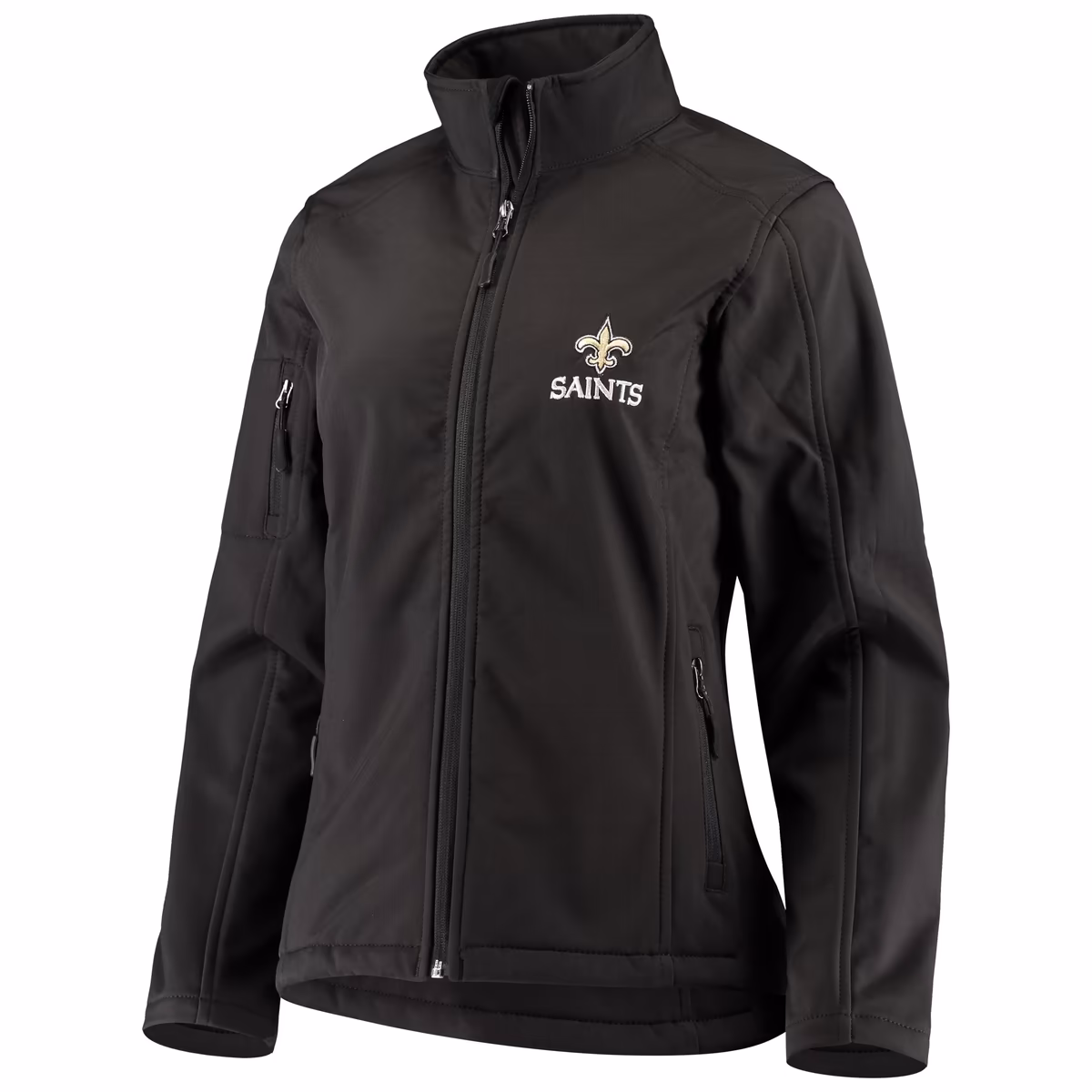 Women's Black New Orleans Saints Full-Zip Sonoma Softshell Jacket 3 Women's Black New Orleans Saints Full-Zip Sonoma Softshell Jacket