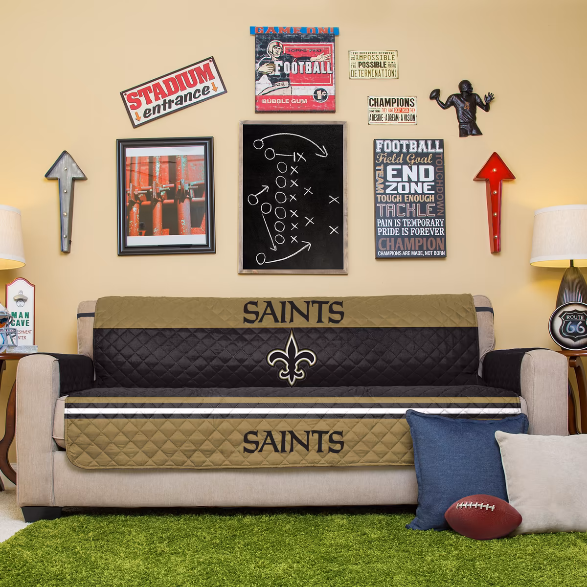 Black New Orleans Saints Sofa Protector 10 Black New Orleans Saints Sofa Protector