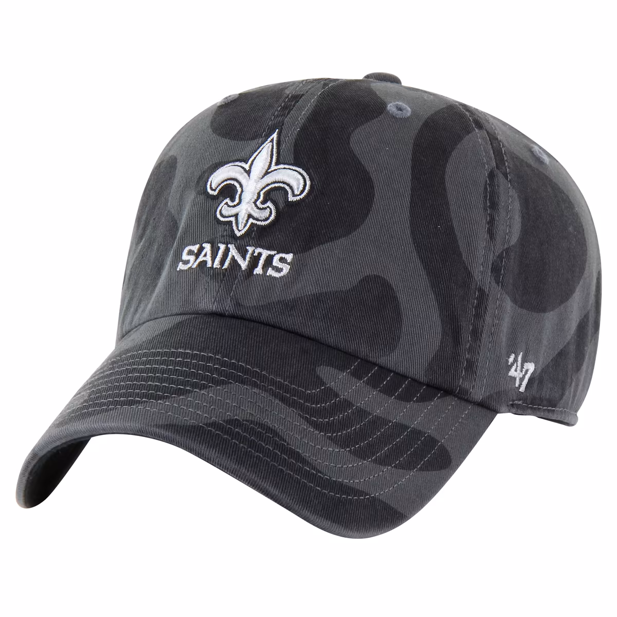 Women's '47 Charcoal New Orleans Saints Freeform Clean Up Adjustable Hat 1 Women's '47 Charcoal New Orleans Saints Freeform Clean Up Adjustable Hat