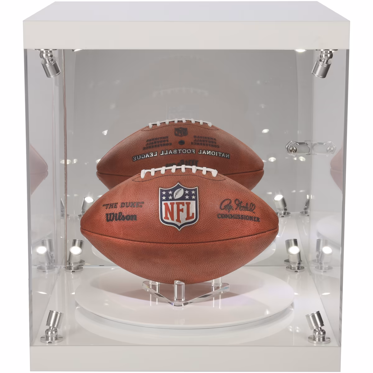 Premium Rotating LED Light Football Display Case