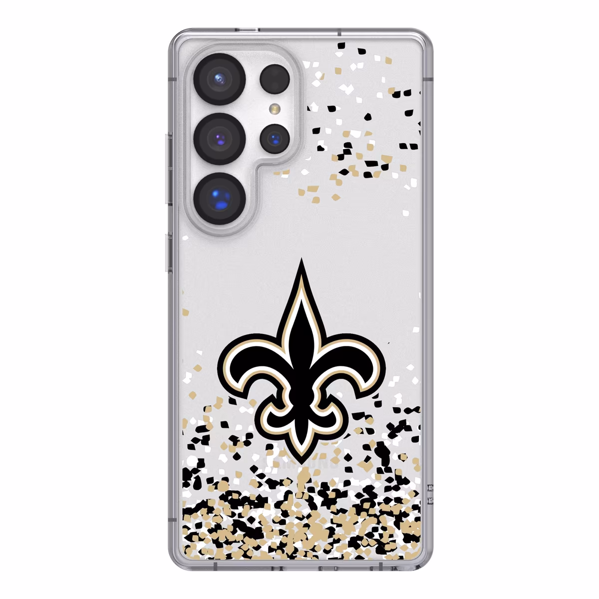 New Orleans Saints Galaxy Clear Case with Confetti Design 8 New Orleans Saints Galaxy Clear Case with Confetti Design