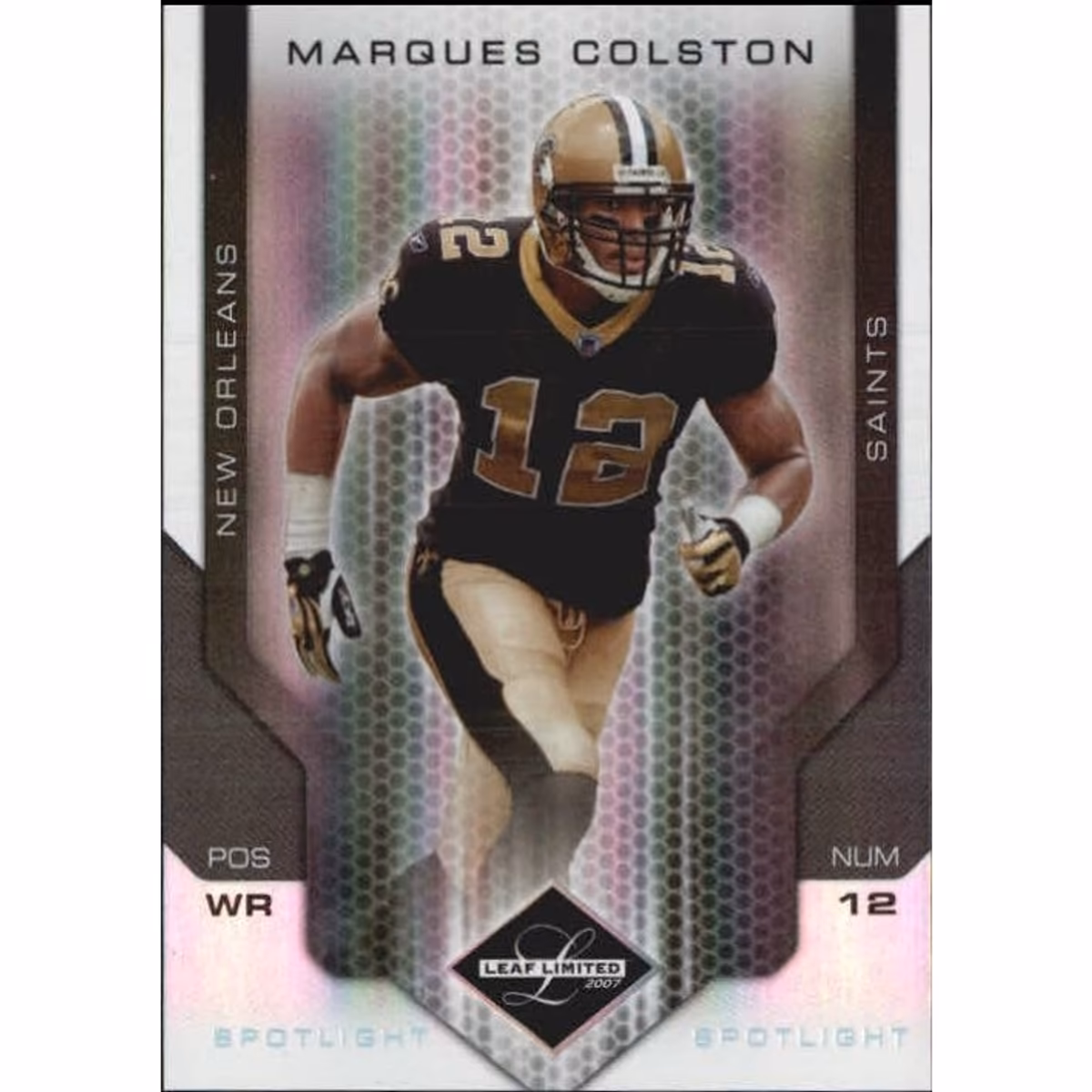 2007 Leaf Limited Silver Spotlight #65 Marques Colston 15 2007 Leaf Limited Silver Spotlight #65 Marques Colston