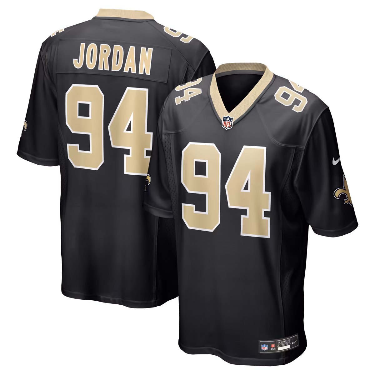 Men's Nike Cameron Jordan Black New Orleans Saints Game Jersey 2 Men's Nike Cameron Jordan Black New Orleans Saints Game Jersey