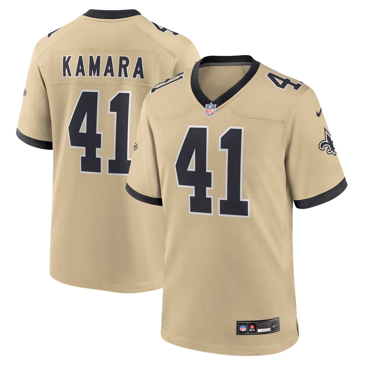 Men's Nike Alvin Kamara Gold New Orleans Saints Gameday Golds Alternate Game Player Jersey 2 Men's Nike Alvin Kamara Gold New Orleans Saints Gameday Golds Alternate Game Player Jersey