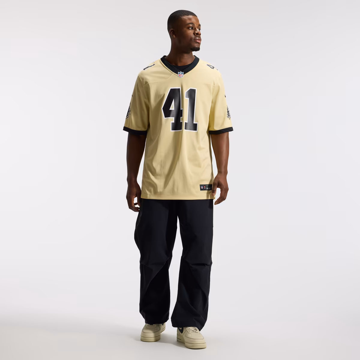 Men's Nike Alvin Kamara Gold New Orleans Saints Gameday Golds Alternate Game Player Jersey 5 Men's Nike Alvin Kamara Gold New Orleans Saints Gameday Golds Alternate Game Player Jersey