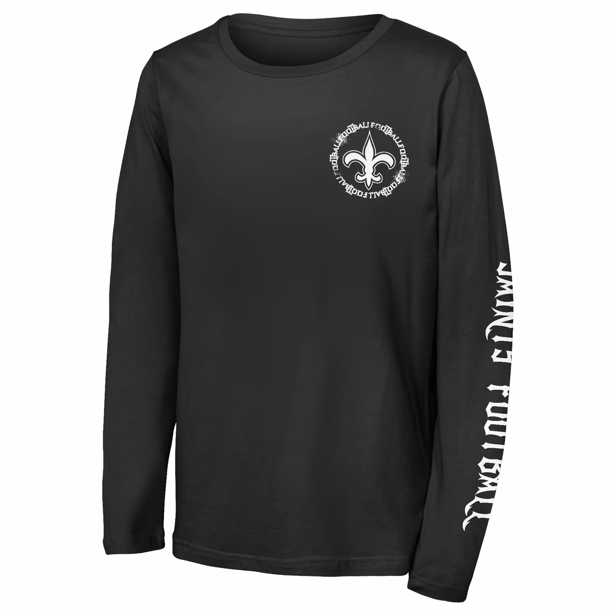 Youth Outerstuff Black New Orleans Saints Rumble Long Sleeve T-Shirt 3 Youth Outerstuff Black New Orleans Saints Rumble Long Sleeve T-Shirt