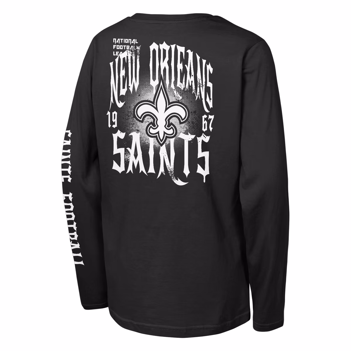 Youth Outerstuff Black New Orleans Saints Rumble Long Sleeve T-Shirt 4 Youth Outerstuff Black New Orleans Saints Rumble Long Sleeve T-Shirt