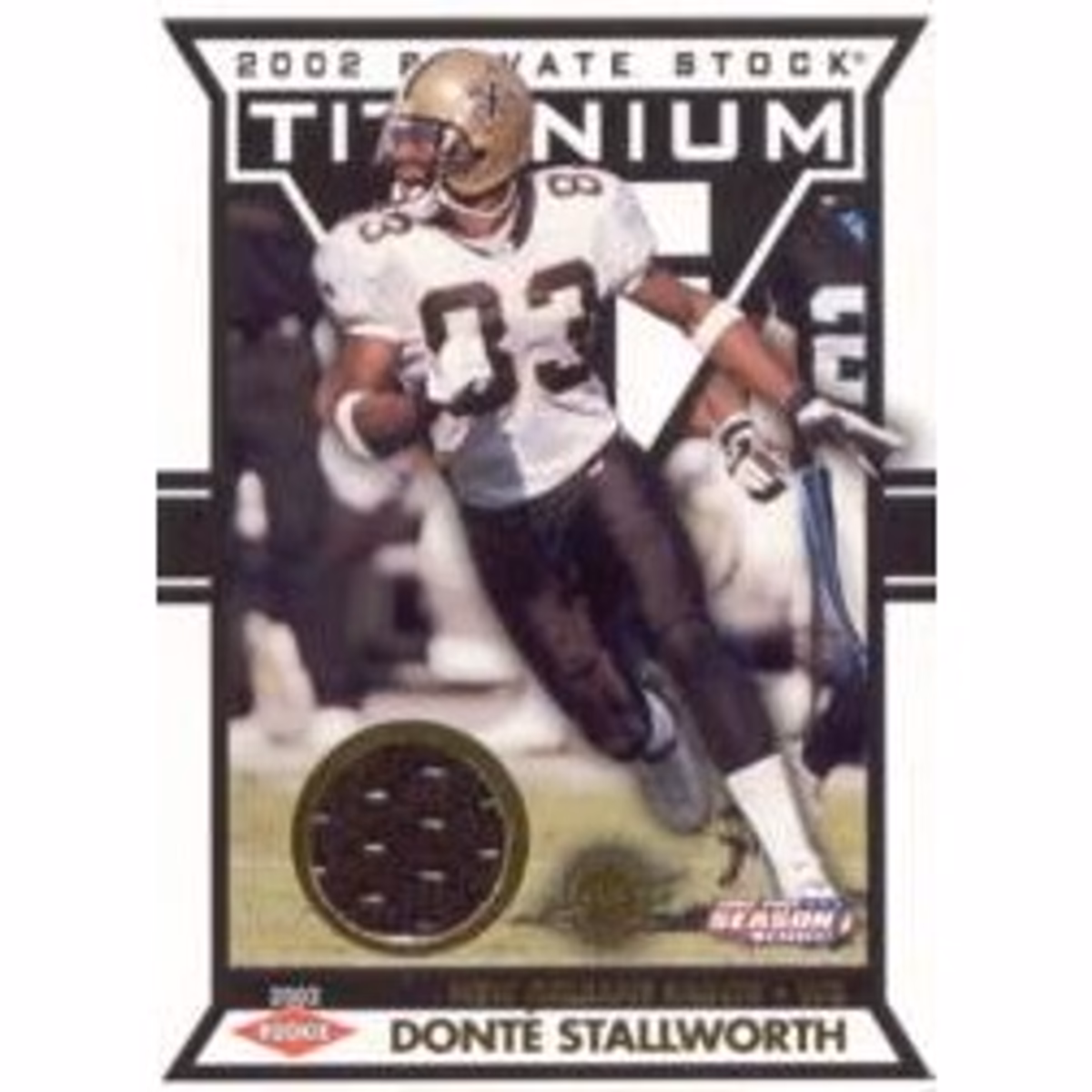 2002 Titanium Post Season #69 Donte Stallworth JSY RC 11 2002 Titanium Post Season #69 Donte Stallworth JSY RC