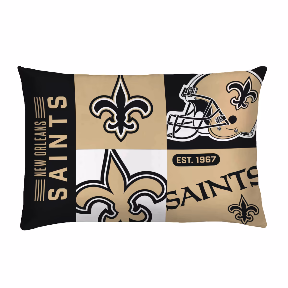 New Orleans Saints Block Logo Three Piece Full/Queen Bed Set 4 New Orleans Saints Block Logo Three Piece Full/Queen Bed Set