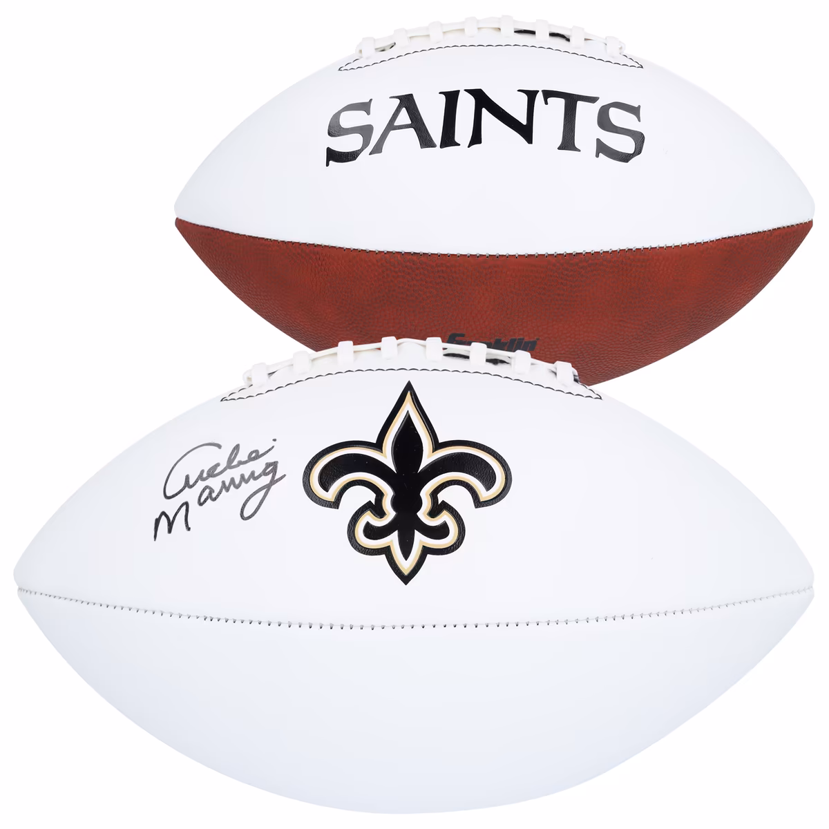 Archie Manning New Orleans Saints Autographed Franklin White Panel Football