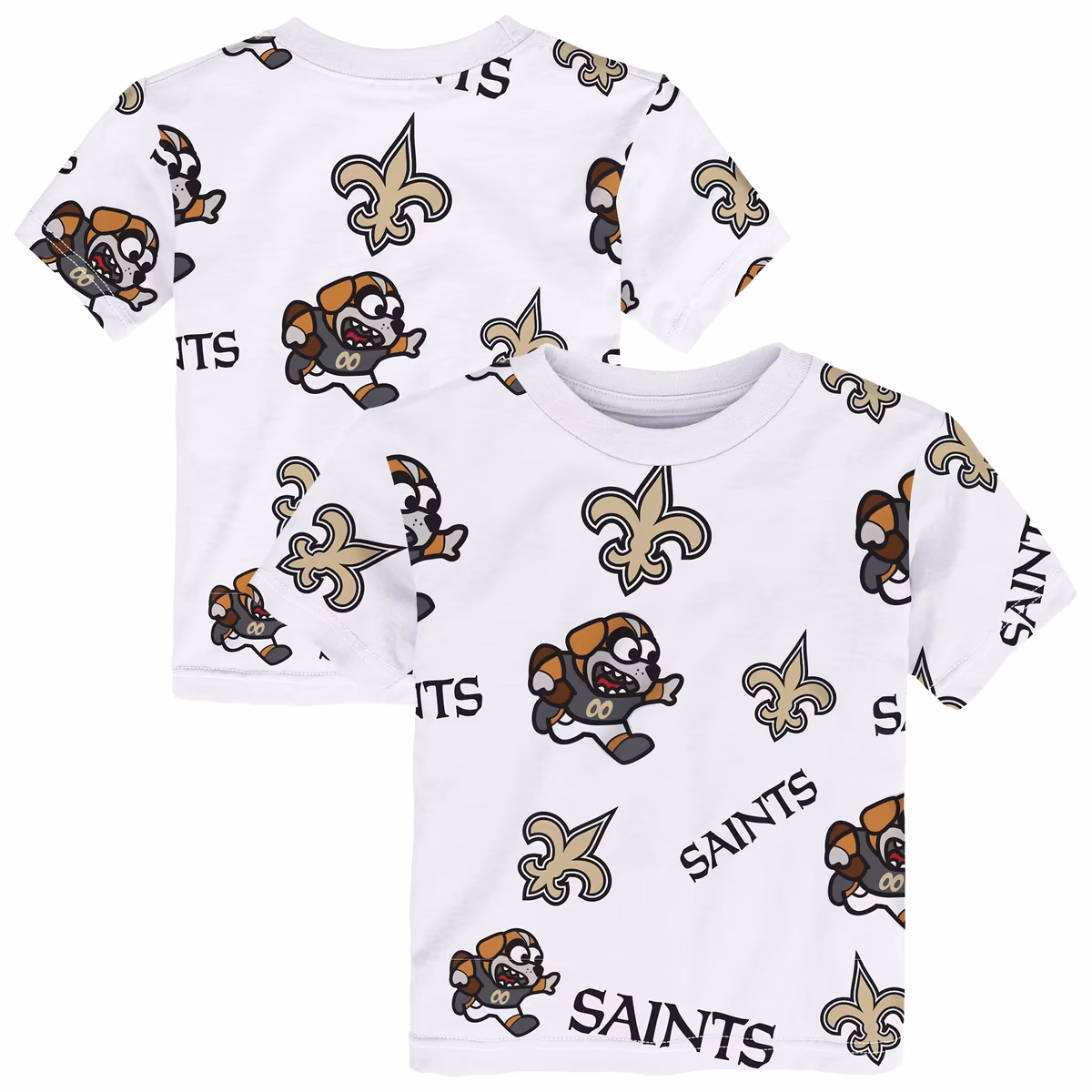 Toddler Outerstuff White New Orleans Saints Mascot Play T-Shirt 6 Toddler Outerstuff White New Orleans Saints Mascot Play T-Shirt