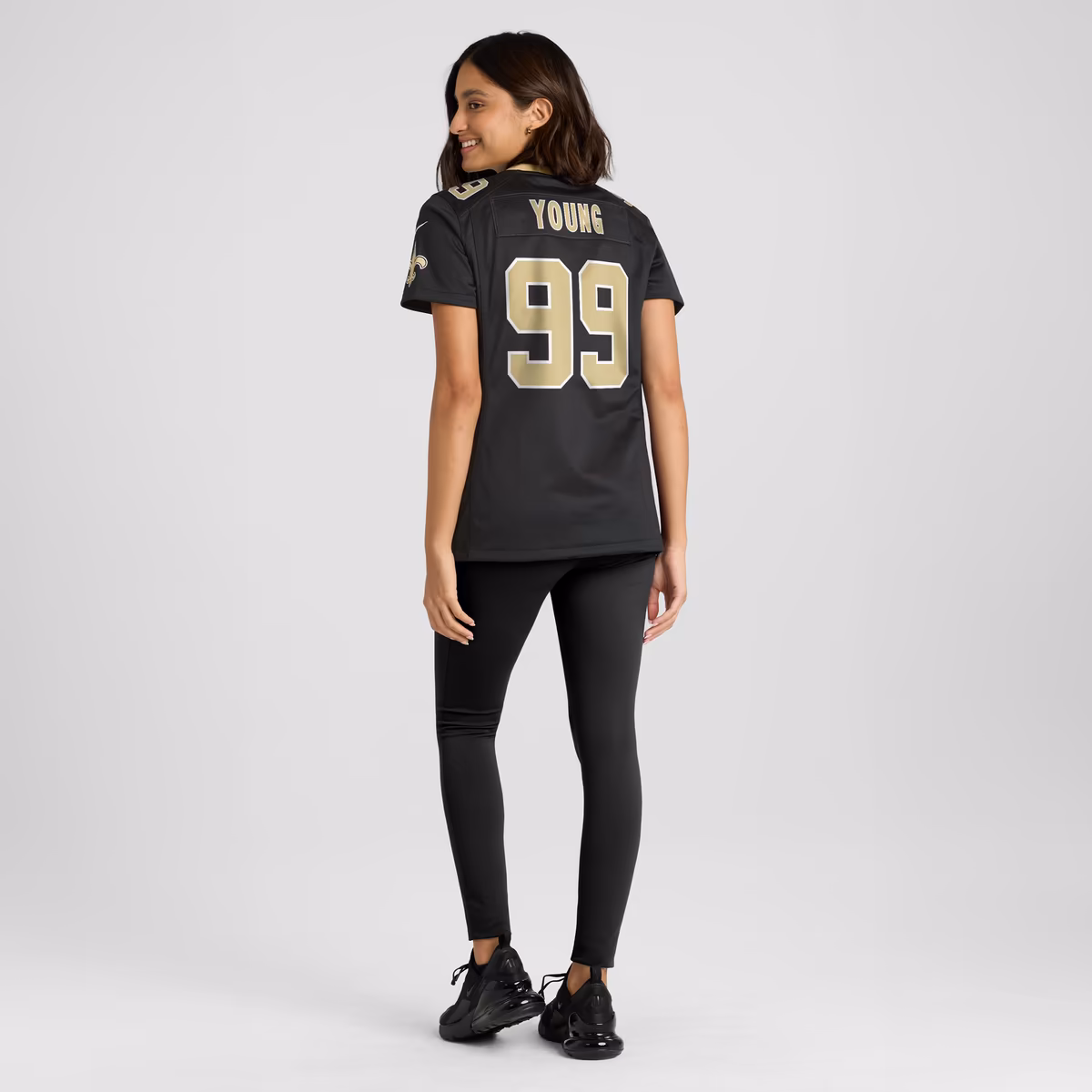 Women's Nike Chase Young Black New Orleans Saints Game Jersey 6 Women's Nike Chase Young Black New Orleans Saints Game Jersey