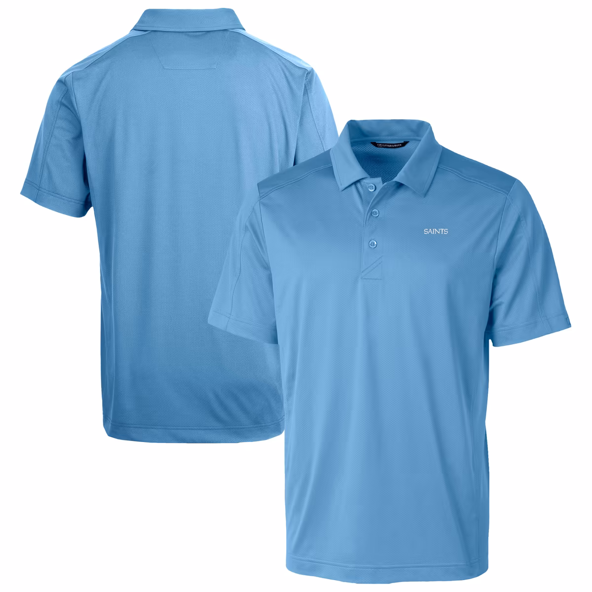 Men's Cutter & Buck  Powder Blue New Orleans Saints Prospect Eco Textured Stretch Recycled Big & Tall Polo
