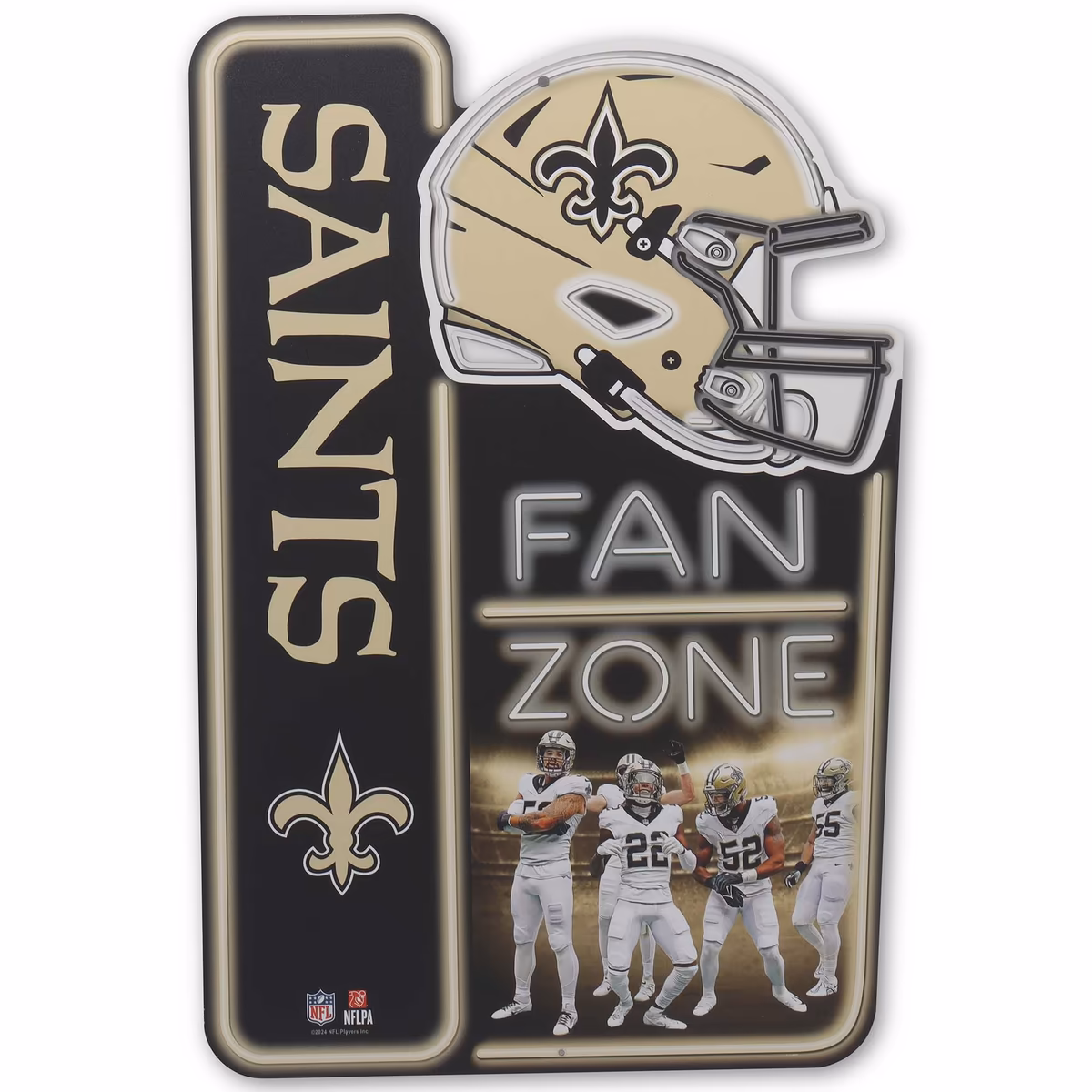 New Orleans Saints 13" x 19.5" Fan Zone Metal Sign 2 New Orleans Saints 13" x 19.5" Fan Zone Metal Sign