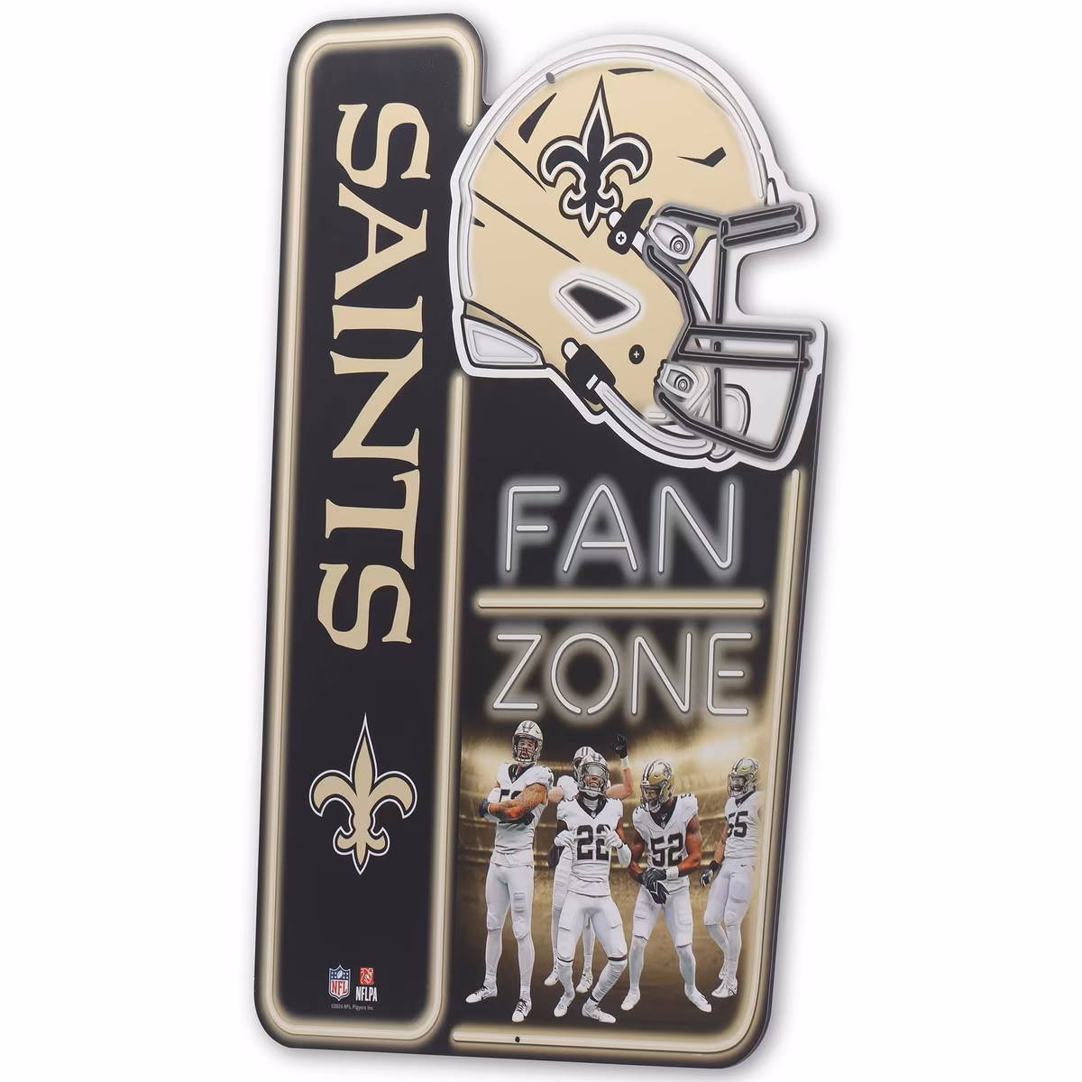 New Orleans Saints 13" x 19.5" Fan Zone Metal Sign 3 New Orleans Saints 13" x 19.5" Fan Zone Metal Sign